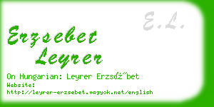 erzsebet leyrer business card